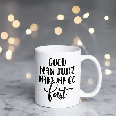 Alternative view of Good Bean Juice Make Me Go-Fast Ceramic Coffee Mug - Travel Mug - Beer Stein - Stainless Water Bottle - Color Changing Mug