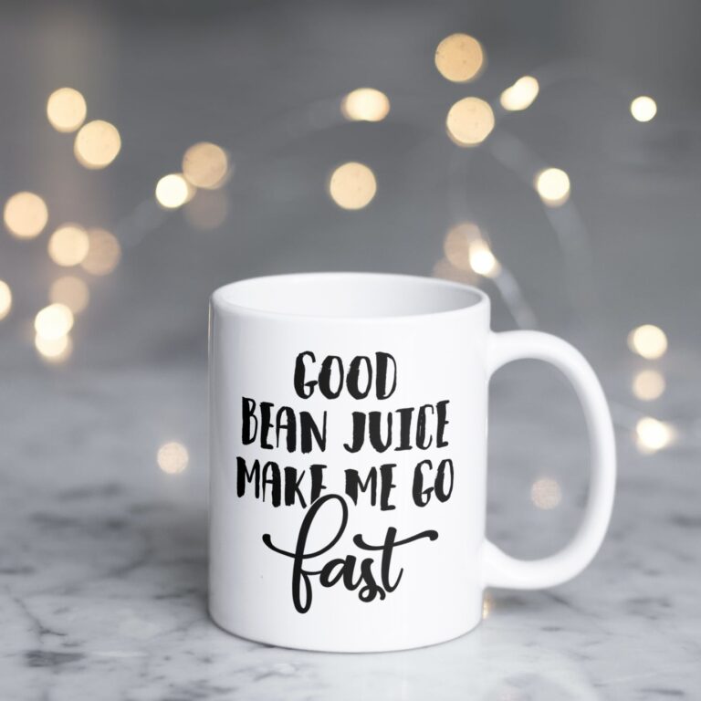 Good Bean Juice Make Me GoFast Ceramic Coffee Mug Travel Mug Beer
