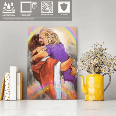 Alternative view of First Day in Heaven I Held Him and Would Not Let Him Go Jesus Christ Framed Canvas - Unframed Poster