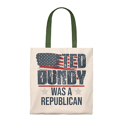 Alternative view of Ted Bundy Was A Republican Tote Bag -  Shoulder Bag - Reusable Shopping Bag