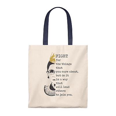 Alternative view of Fight For The Things That You Care Ruth Bader Ginsburg Tote Bag -  Shoulder Bag - Reusable Shopping Bag