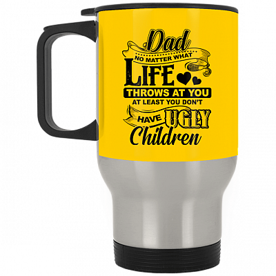 14 oz. Silver Travel Mug