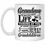 Grandma No Matter What Life Throws At You Ceramic Coffee Mug - Travel Mug - Beer Stein - Stainless Water Bottle - Color Changing Mug