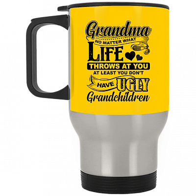 14 oz. Silver Travel Mug