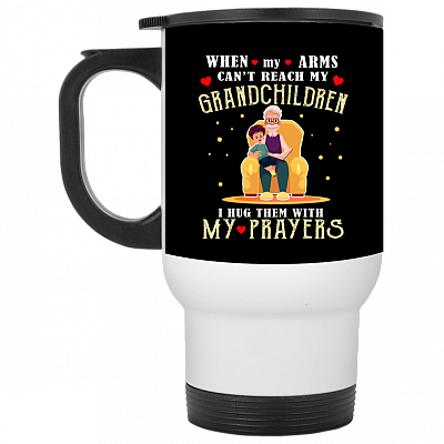 14 oz. White Travel Mug