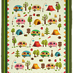 Camping Blanket - Camping Tent Backpack Sleeping Bag Tree Premium Fleece Blanket