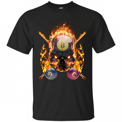 Pool Billiards Skull T-Shirt
