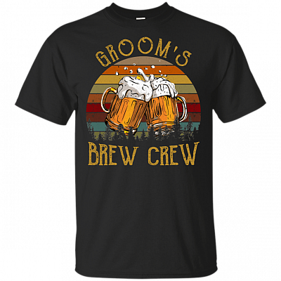 Groom's-Brew-Crew T-Shirt - Bachelor-Party Shirt