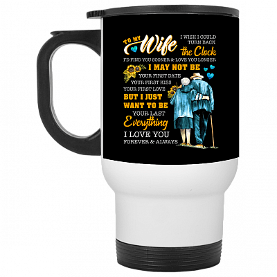 14 oz. White Travel Mug