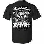 I'm A Spoiled Wife I Have A Freaking Awesome Husband He was Born in January Print On Back T-Shirt
