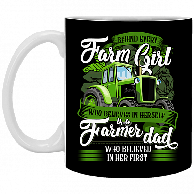 Behind Every Farm-Girl Who Believes In Herself Ceramic Coffee Mug - Beer Stein -Water Bottle - Color Changing Mug