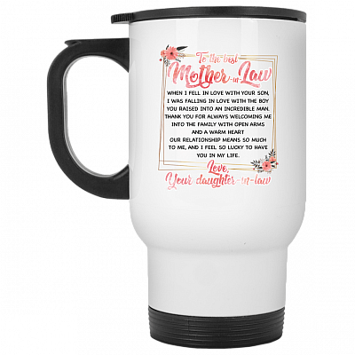 14 oz. White Travel Mug
