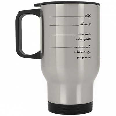 14 oz. Silver Travel Mug