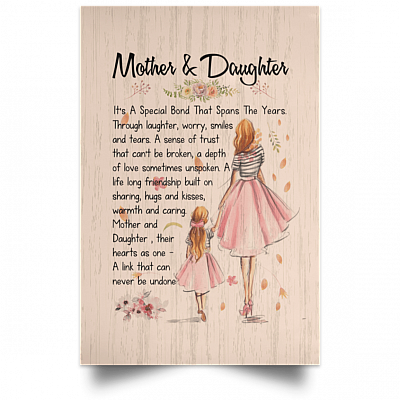 Alternative view of Mother And Daughter Gallery Wrapped Framed Canvas Prints - Unframed Poster - Home Decor Wall Art