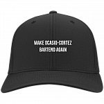 Make Ocasio Bartend Again Cortez Twill Cap - High-Profile Snapback Hat - Trucker Hat