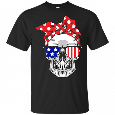 Skull American Glass Red Turban T-Shirt