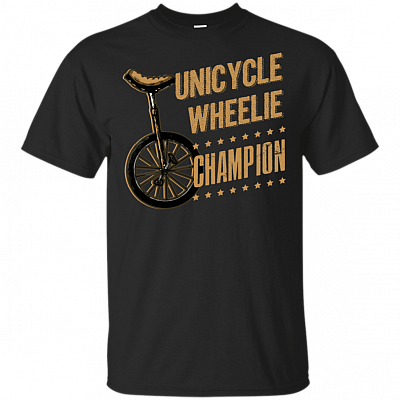 Funny Unicycle Wheelie Champion T-Shirt