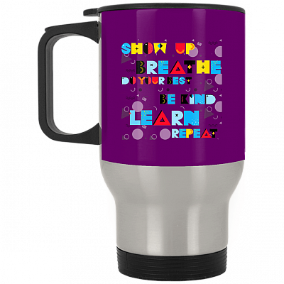 14 oz. Silver Travel Mug