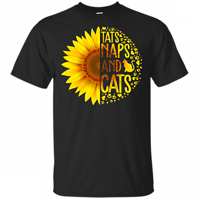 Tats Naps And Cat-s Sunflower T-Shirt