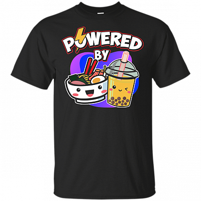 Powered By Ramen And Bubble Milk Tea T-Shirt