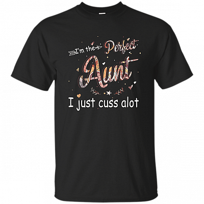 I'm the Perfect Aunt I Cuss A Lot Funny Aunt T-shirt - V-neck Tee