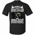 Walk Away I Am A Grumpy Old Man I was Born in September I Have Anger Issue Print On Back T-Shirt