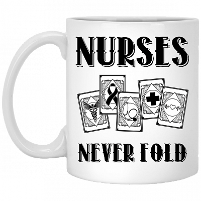 Nurses Never-Fold Ceramic Coffee Mug - Beer Stein -Water Bottle - Color Changing Mug