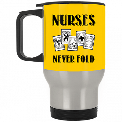 14 oz. Silver Travel Mug