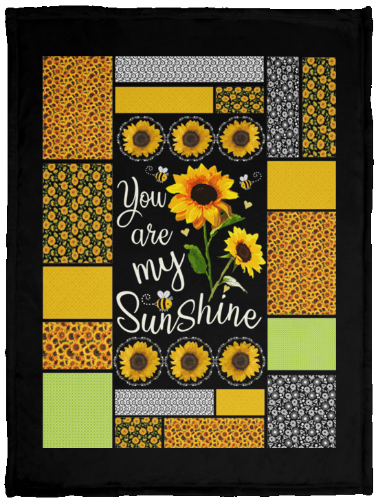 You are My Sunshine Sunflower Fleece Blanket - Premium Sherpa Blanket