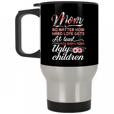 14 oz. Silver Travel Mug