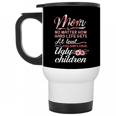 14 oz. White Travel Mug