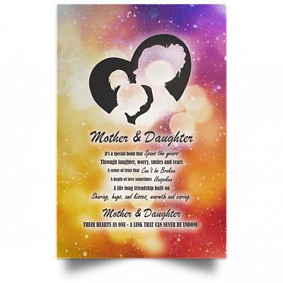 Alternative view of Mother and Daughter Their Hearts As One A Link That Can Be Undone Wrapped Canvas - Framed Canvas Prints - Unframed Poster - Home Decor Wall Art