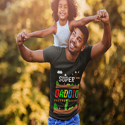 Alternative view of Super Daddio T-Shirt - Funny Gaming Dad Shirt - Father's Day Shirt
