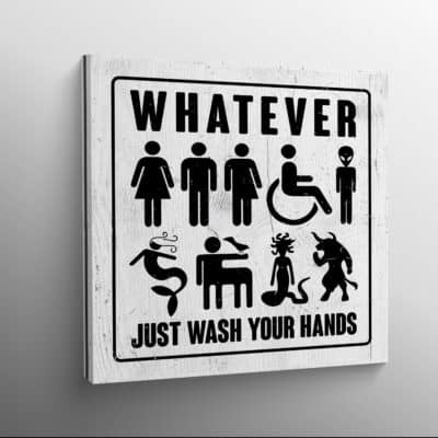 Alternative view of Whatever Just Wash Your Hand Gallery Wrapped Framed Canvas Prints - Unframed Poster - Home Decor Wall Art