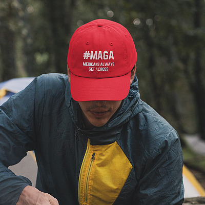 Alternative view of Maga Mexican Always Get Across Twill Cap - High-Profile Snapback Hat - Trucker Hat