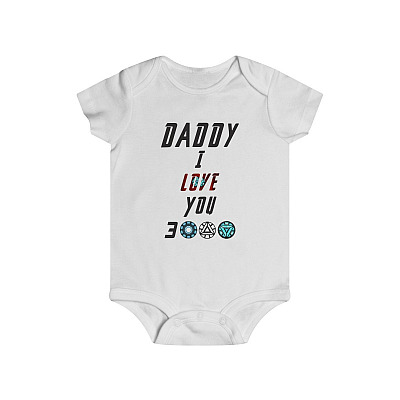 Daddy I Love You 3000 Baby Onesie Shirt - Dad I Love You Three Thousand Baby