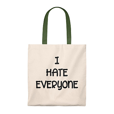 Alternative view of I Hate Everyone Tote Bag - Shoulder Bag - Reusable Grocery Shopping Bag