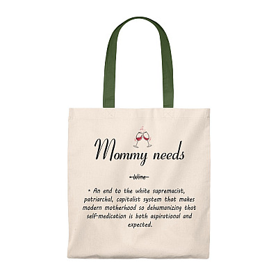 Alternative view of Mommy Needs Vintage Canvas Tote Bag - Shoulder Bag - Reusable Grocery Shopping Bag
