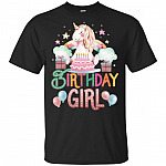 Birthday Girl Cute Unicorn T-Shirt
