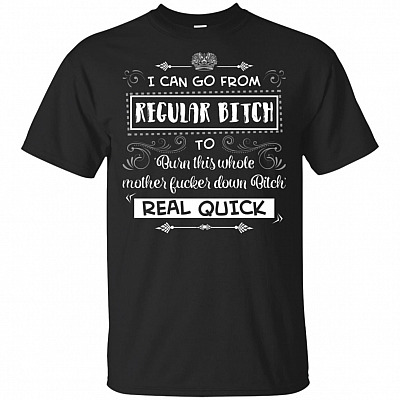I Can Go from Regular Bitch to Burn This Whole Mother Fucker Down Bitch Real Quick T-Shirt