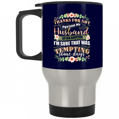 14 oz. Silver Travel Mug