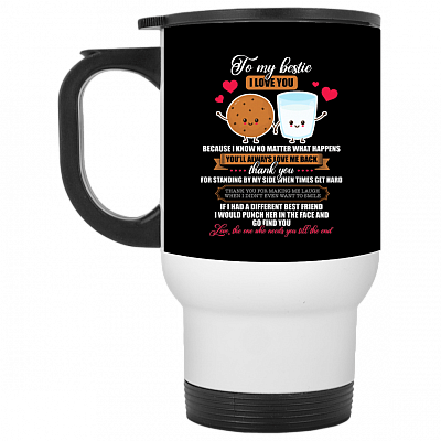 14 oz. White Travel Mug