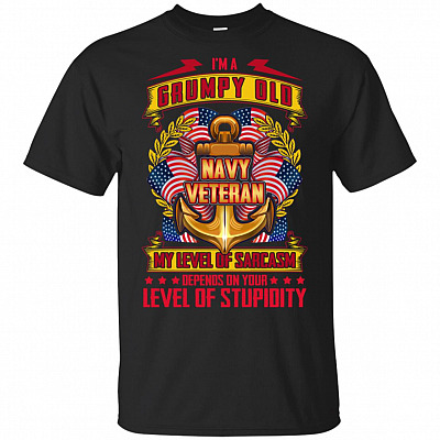 I'm A Grumpy Old Navy Veteran T-Shirt