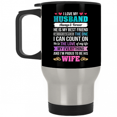 14 oz. Silver Travel Mug