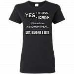 Shit Hand Me a Beer Ladies T-Shirt - Funny Bad Mom Drunker Shirt