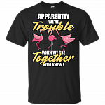 Apparently We're Trouble When We Are Together Who Knew Flamingo T-Shirt
