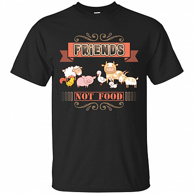 Friends Not Food T-Shirt - Vegan Shirt - Vegan Gifts For Women