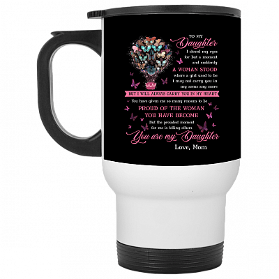 14 oz. White Travel Mug