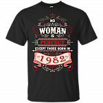 No Woman is Perfect Except Those Born in 1982 T-Shirt – Birthday Gifts for Women