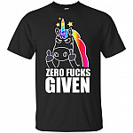 Zero Fucks Given Funny Sarcasm Unicorn for Woman T-Shirt